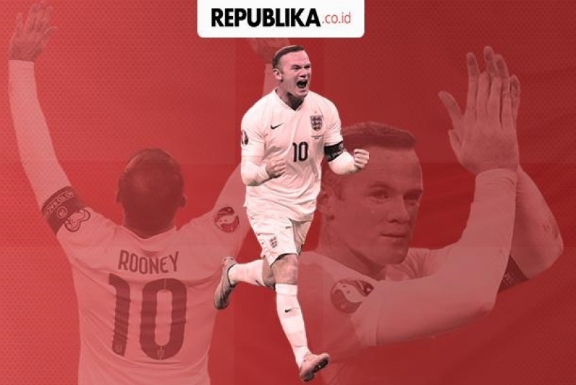 Legenda Manchester United (MU) dan timnas Inggris, Wayne Rooney.