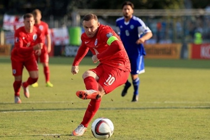 Wayne Rooney bawa unggul Inggris atas San Marino di lanjutan Kualifikasi Piala Eropa, Sabtu (5/9).