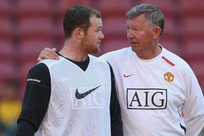 Wayne Rooney dan Sir Alex Ferguson