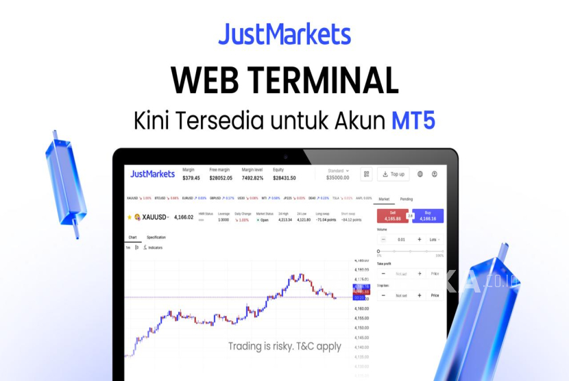 Trading Langsung dari Browser tanpa Unduh Aplikasi, JustMarkets Hadirkan Web Terminal