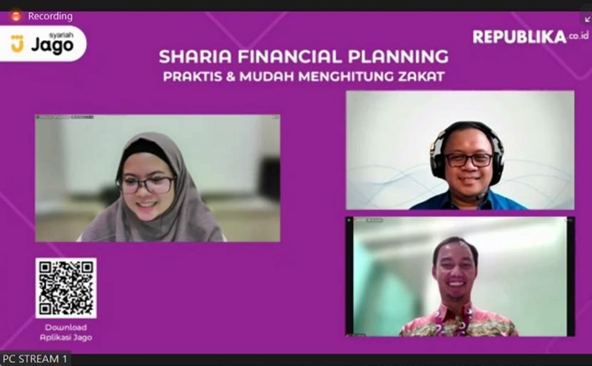 Webinar Sharia Financial Planing, Praktis dan Mudah Menghitung Zakat, Rabu (19/4/2022), yang digelar Republika.co.id bersama Bank Jago.