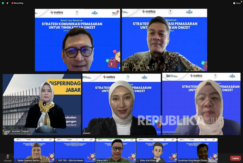 Webinar yang digelar PT Telkom untuk UKM