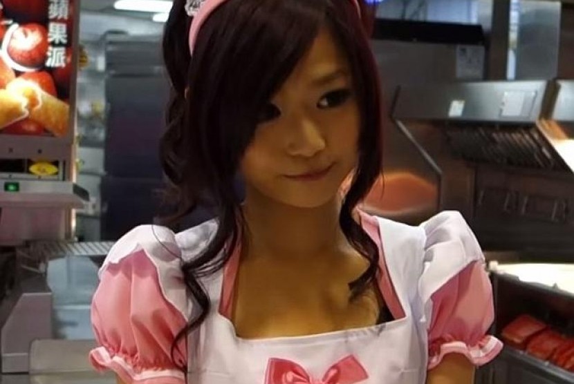 Wei Han Xu, pelayan cantik dari salah satu outlet McDonald's di Taiwan.