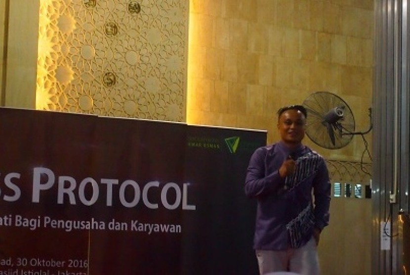 Wempy Dyocta dalam seminar 'Success Protocol' di Masjid Istiqlal Jakarta 
