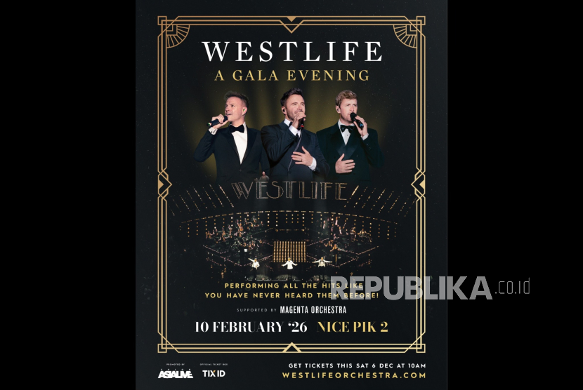 Westlife. Westlife akan menggelar konser di Jakarta pada 10 Februari 2026.
