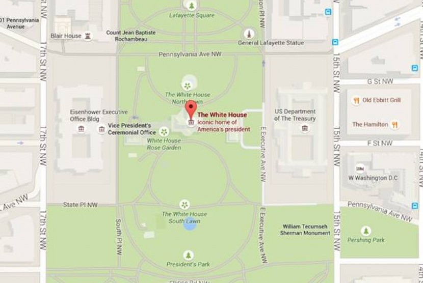 White House dalam Google Maps