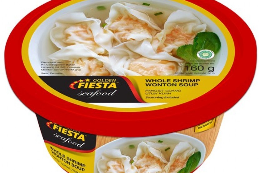 Whole shrimp wonton soup, produk terbaru dari Fiesta Seafood.