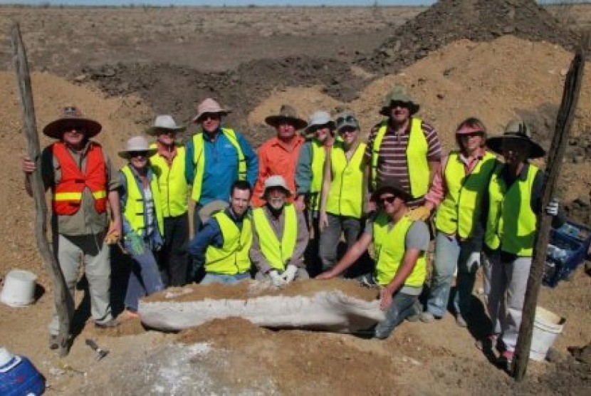 Wilayah penemuan fosil Austrosaurus di Richmond pada Juli 2015. 