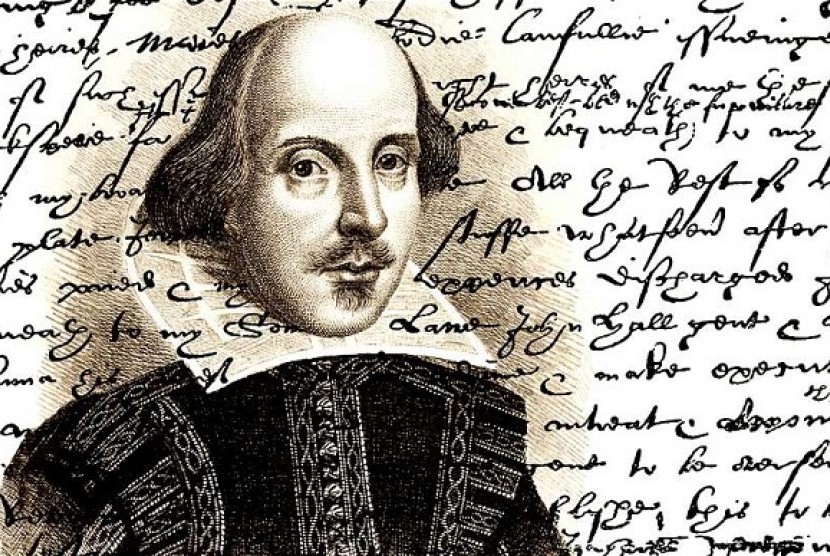 William Shakespeare. Royal Shakespeare Company menginisiasi perayaan ulang tahun virtual. Ilustrasi.
