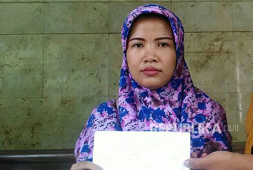 Winda Rahmawati, Istri Zunaidi yang merupakan pelaku pelecehan seksual di RS National. Bareskrim Polri, Jakarta, Senin (12/2).