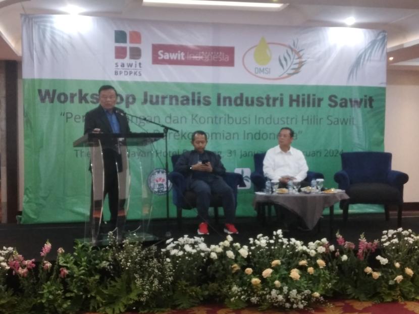 Workshop bertema Kontribusi Industri Hilir Sawit bagi Perekonomian Indonesia di Bandung, Kamis (1/2/2024).