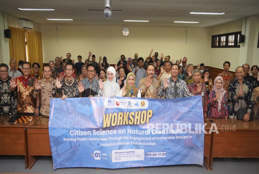 Workshop Citizen Science untuk Bencana Alam: Meningkatkan Kesadaran Publik Melalui Pelibatan Kelompok Rentan yang diselenggarakan oleh program UNESCO Management of Social Transformations (MOST), Badan Riset dan Inovasi Nasional (BRIN), Universitas Budi Luhur (UBL), dan UPN Veteran Yogyakarta, Selasa (6/5/2025). 