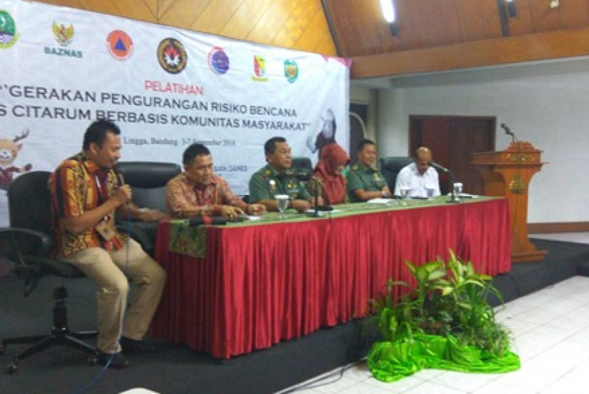 workshop Gerakan Pengurangan Risiko Bencana (PRB) Berbasis Komunitas Masyarakat di Bandung, Jawa Barat.