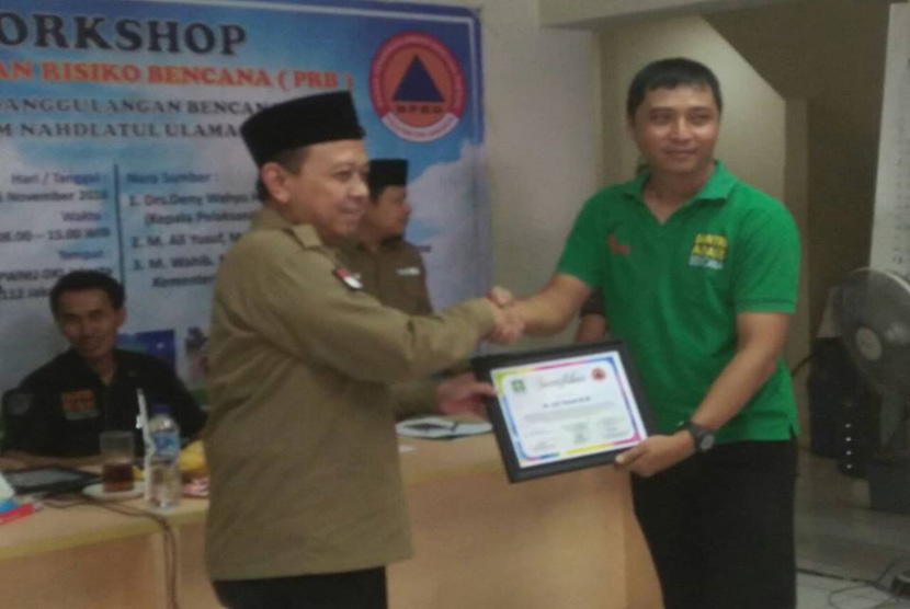 Workshop Pengurangan Risiko Bencana (PRB), Lembaga Penanggulangan Bencana dan Perubahan Iklim Nahdlatul Ulama (LPBI NU) bertempat di Kantor PWNU DKI Jakarta Jalan Utan Kayu Jakarta Timur.