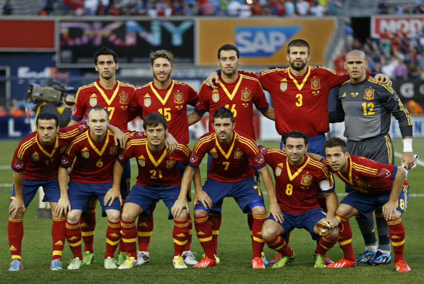 Xavi Xernandez bersama timnas Spanyol