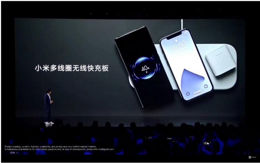 Xiaomi mengumumkan konsep alas charger pad untuk pengisian nirkabel. 