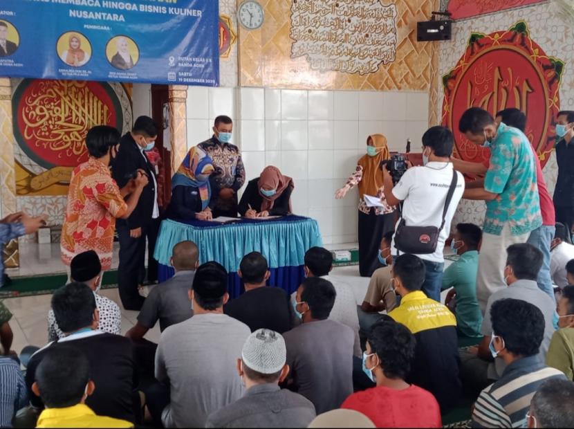 Yagemi Banda Aceh meneken MoU dengan Rutan Kelas IIB Banda Aceh dalam rangka program literasi pustaka bergilir masuk kamar di Rutan Kelas IIB Banda Aceh.