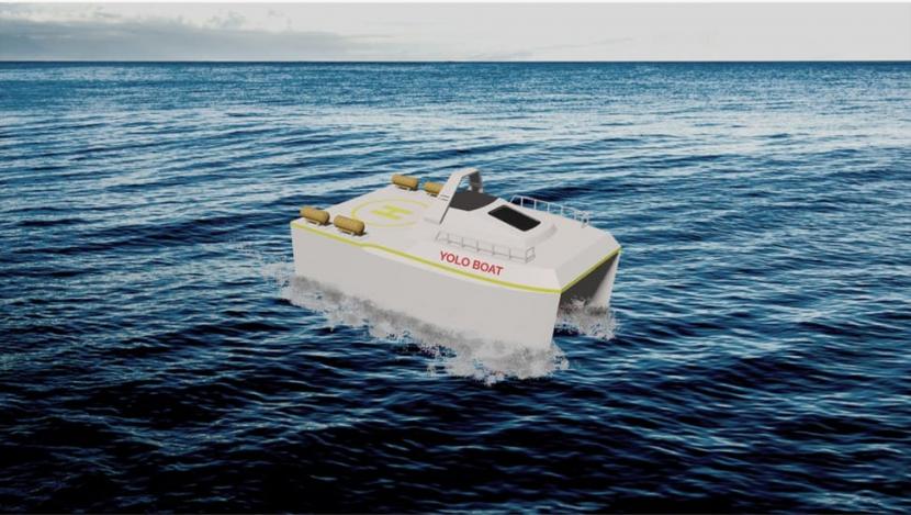 YOLO-Boat, drone kapal pencari korban kecelakaan maut karya tim mahasiswa Institut Teknologi Sepuluh Nopember. 