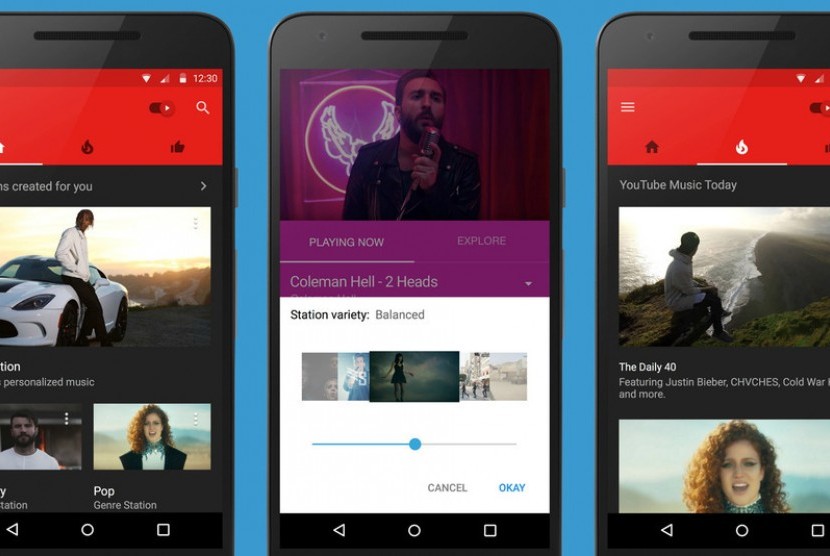 YouTube Music meluncurkan Samples, feed video vertikal khas TikTok.