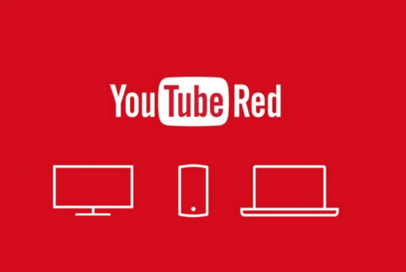 Youtube red. Ilustrasi