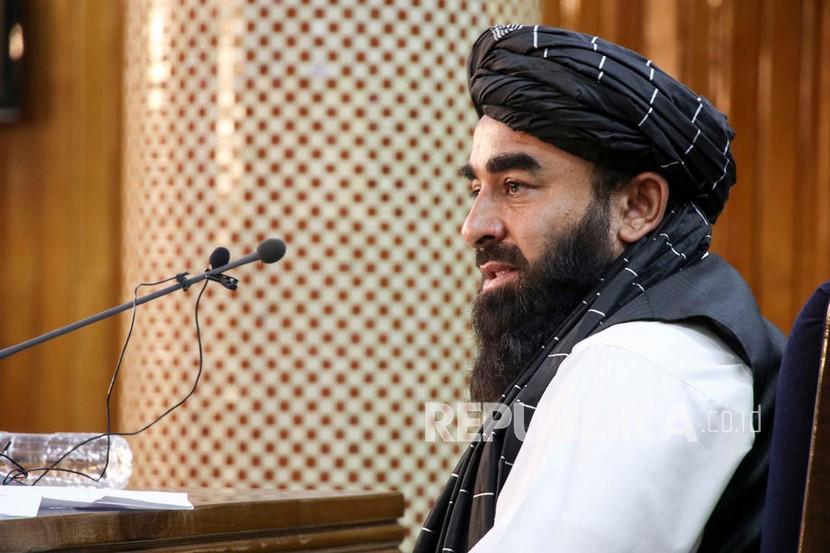  Zabihullah Mujahid, juru bicara Taliban.