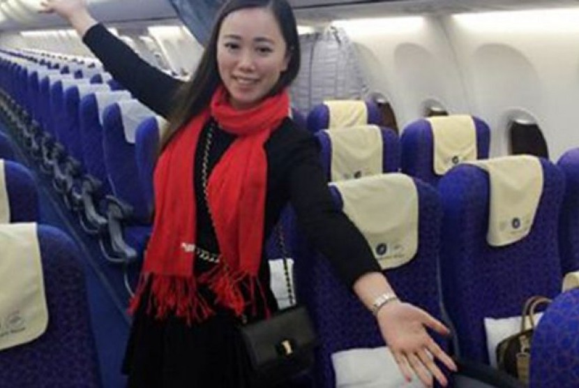 Zhang dalam penerbangan menuju Wuhan
