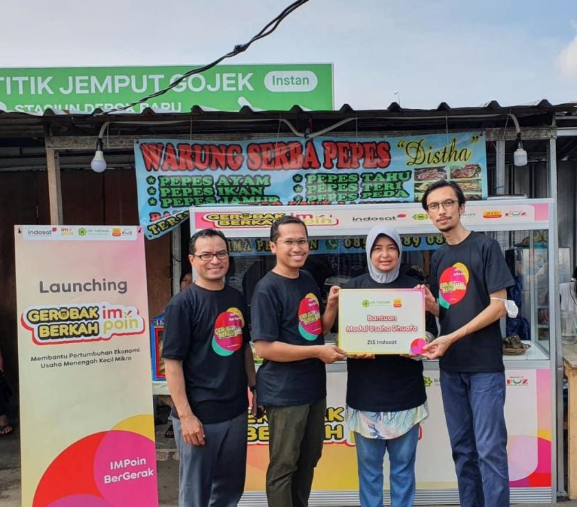 ZIS Indosat Bersama IMPoin menggelar Launching Gerobak Berkah IMPoin untuk pelaku usaha kecil UMKM pada hari Jum’at (07/10) 
