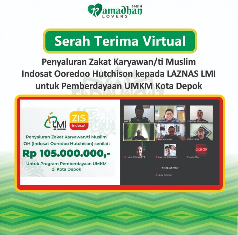 ZIS Indosat dan LAZNAS LMI saat berkolaborasi dalam program pemberdayaan untuk UMKM