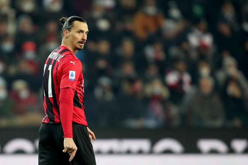 Penyerang AC Milan, Zlatan Ibrahimovic. Sepanjang karier profesionalnya, striker berusia 40 tahun kini sudah mencetak gol ke 80 tim yang berbeda.