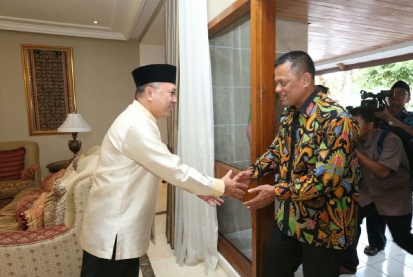 Zulkifli Hasan menyambut Panglima TNI Gatot Nurmantyo