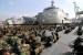  Prajurit TNI saat Apel Kesiapan pasukan latihan gabungan 2014 di Lapangan Kolinlanmil Tanjung Priok, Jakarta Utara, Ahad (25/5). (Republika/Wihdan)