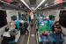 Sejumlah penumpang duduk di dalam KA Argo Semeru di Stasiun Surabaya Gubeng. Daop 8 Surabaya menyiapkan diskon lebaran dimana kereta eksekutif hanya Rp 300 ribu.
