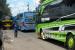 Bus pariwisata parkir di tempat kawasan parkir (TKP) Senopati, Yogyakarta. Menparekraf Sandiaga Uno mengingatkan bus wisata wajib cek kelaikan kendaraannya.