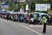 Anggota Satlantas Polres Bogor mengatur lalu lintas saat arus balik di jalan raya Puncak, Gadog, Kecamatan Ciawi, Kabupaten Bogor, Jawa Barat.