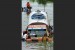 Sebuah truk terjebak banjir di jalan raya Porong, Sidoarjo, Jawa Timur, Jumat (12/2). (Antara/Umarul Faruq)