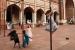 Anak-anak Muslim bermain usai sholat Idul Fitri di Masjid Jama di kota tua Delhi, 3 Mei 2022.