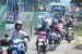 Antrean kendaraan pemudik tampak di jalur selatan, wilayah Limbangan, Kabupaten Garut, Jawa Barat, Senin (11/6).