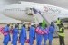 Jamaah haji Nigeria terbang menggunakan maskapai Max Air. Operator Haji dan Umroh Nigeria Bahagia Saudi Cabut Larangan Penerbangan