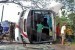 Kecelakaan bus (ilustrasi). Sopir bus ALS jurusan Medan-Jakarta yang terbalik di Sumbar melarikan diri.