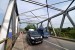 Kendaraan melintas di jembatan darurat Comal, Pemalang, Jawa Tengah, Kamis (24/7). 