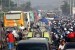  Kendaraan memadati ruas jalur utama pantura Subang-Karawang, Jawa Barat, Ahad (4/8).  (Republika/Yasin Habibi)