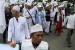  Sejumlah massa Front Pembela Islam melakukan aksi unjuk rasa menolak peredaran minuman keras (miras) di Bundaran HI, Jakarta Pusat, Jumat (14/2). (Republika/Yasin Habibi)