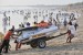  Anggota Badan Penyelamat Wisata Tirta (Balawista) menyiagakan jetski penyelamat menyusul membludaknya wisatawan ke pantai pada liburan Idul Fitri 1435 H di Pantai Kuta, Bali, Rabu (30/7).  (Antara/Nyoman Budhiana)