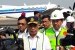 Menteri Perhubungan, Budi Karya Sumadi meninjau pemberangkatan calon jamaah haji 2019 di Bandara Soekarno-Hatta pada Ahad (21/7). 
