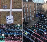 Muslim London menunaikan shalat Jumat di Masjid Brune Street di Spitalfields, London, Inggris.