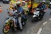 Pemudik bersepeda motor melintasi jalur Pantura di Pekalongan, Jawa Tengah, Rabu (21/6/2018). 