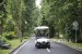 Presiden Joko Widodo (kanan) mengemudikan golf cart bersama Perdana Menteri Denmark Lars Lokke Rasmussen berkeliling Kebun Raya Bogor usai acara penyambutan di Istana Bogor, Bogor, Jawa Barat, Selasa (28/11).