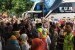 Ribuan orang mengantar calon jamaah haji di Gedung Dakwah, Kota Tasikmalaya, Senin (8/7).