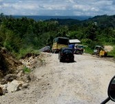 Salah satu jalan di Aek Lotung, Sumatera Utara.