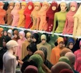 Sebuah toko khusus perlengkapan busana Muslim